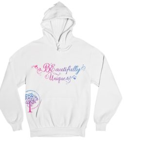 Beautifully Unique White Hoodie - Child Small