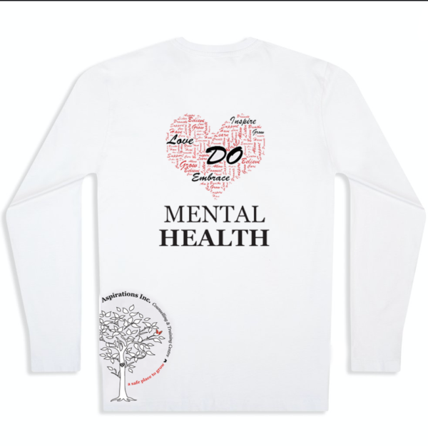 Do Mental Health White Long Sleeve Shirt - Adult Medium