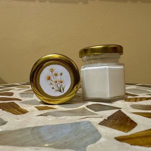 Tallow Deodorant - Jar with picture of chamomile flower to represent scent.