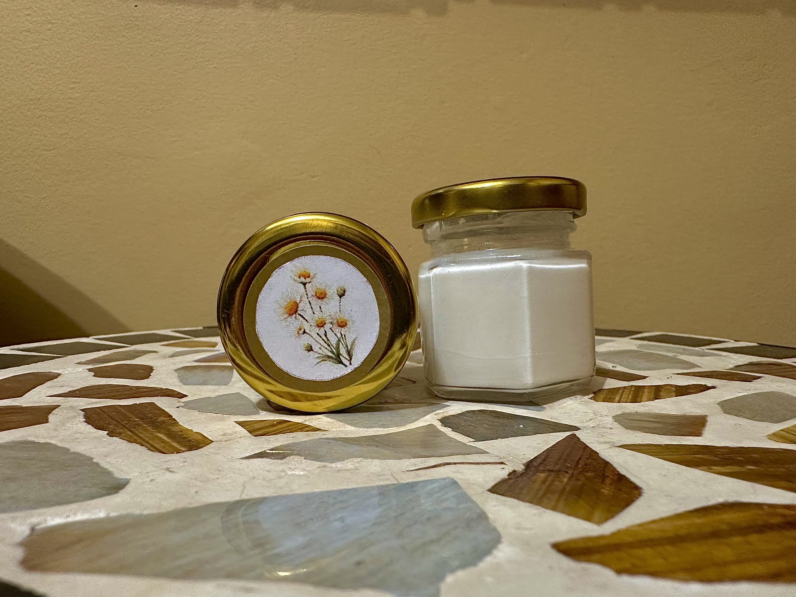 chamomile tallow deodorant Tallow Deodorant - Jar with picture of chamomile flower to represent scent.